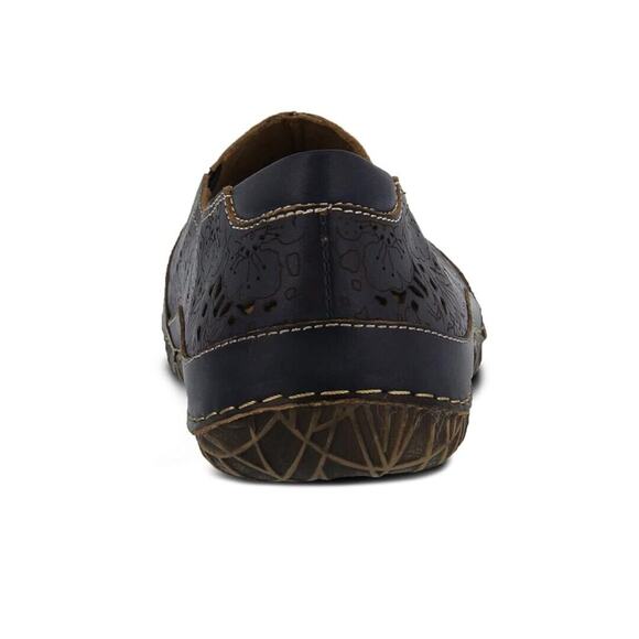 L’Artiste by Spring Step Women's Libora Leather Flat Slip on Shoe in Navy NEW - Picture 3 of 6